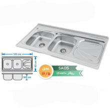 سینک روکار نیمه فانتزی نگین الماس مدل SA05