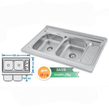 سینک روکار نیمه فانتزی نگین الماس مدل SA08